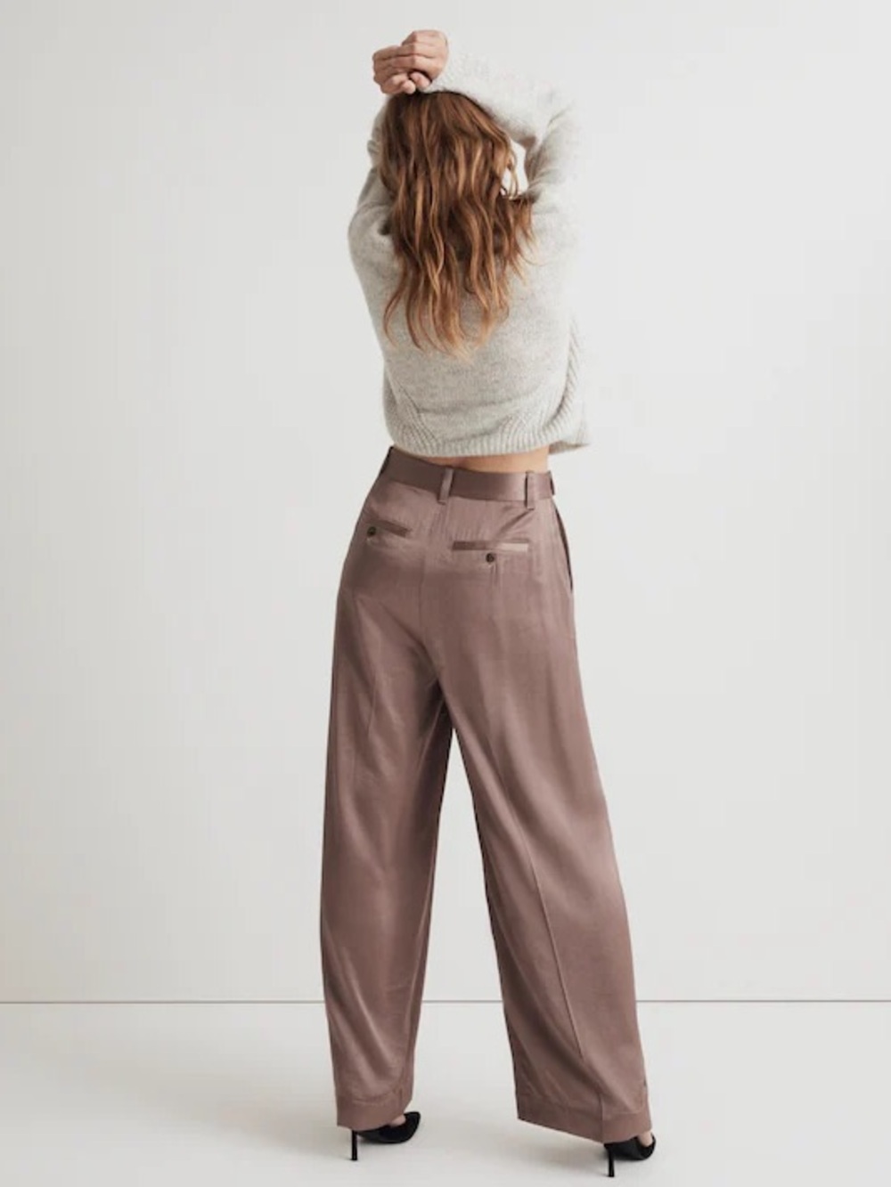 Madewell The Harlow Wide-Leg Pant in Satin - Picture 4 of 8